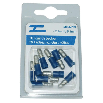 Rundstecker isoliert ø5mm blau - 1 - Stück Diverse