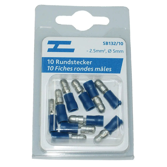 Rundstecker isoliert ø5mm blau - 1 - Stück Diverse