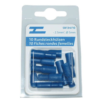 Rundsteckhülsen isoliert ø5mm blau