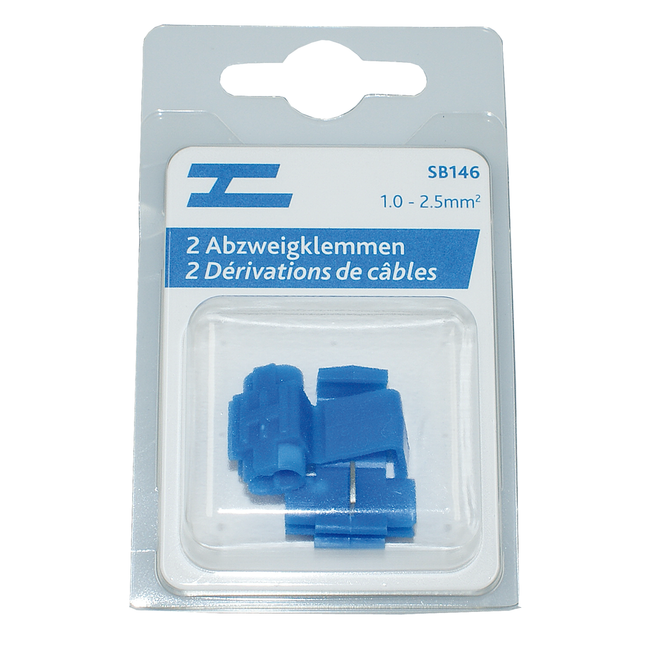 2 Abzweigklemmen blau SB146