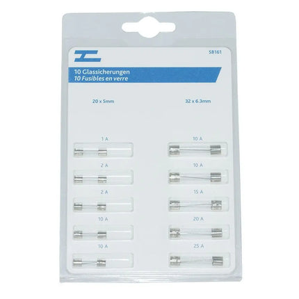 Glassicherungen Set. 10 Stk - 1 - Satz Diverse