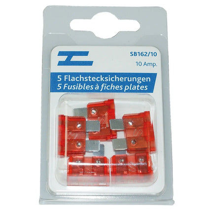 Flachstecksicherungen 5 x 10 Amp. - 1 - Stück Diverse