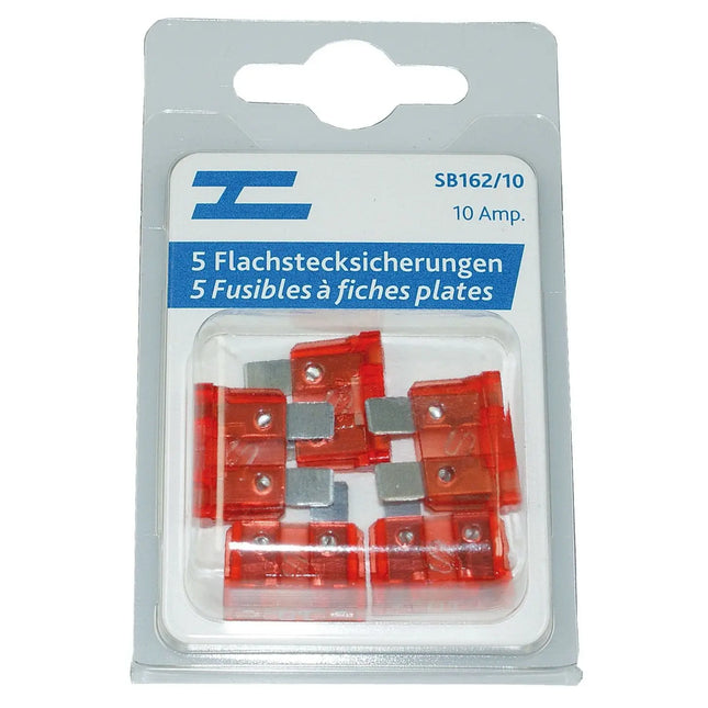 Flachstecksicherungen 5 x 10 Amp. - 1 - Stück Diverse