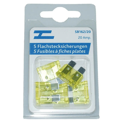 Flachstecksicherungen 5 x 20 Amp. - 1 - Stück Diverse