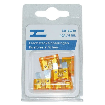 Flachstecksicherungen 5 x 40 Amp. - 1 - Stück Diverse