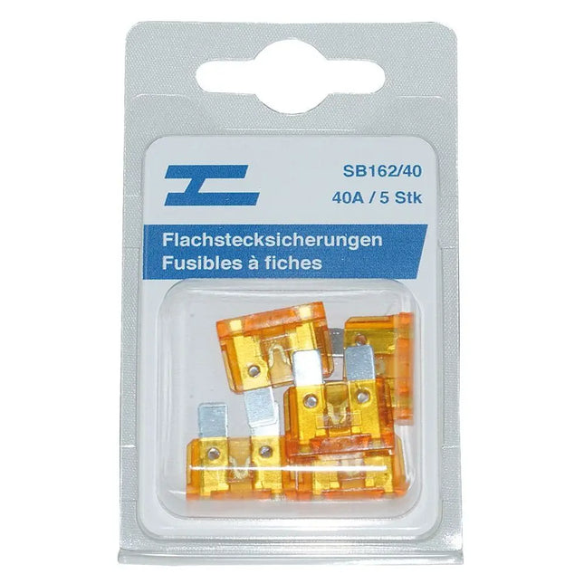 Flachstecksicherungen 5 x 40 Amp. - 1 - Stück Diverse