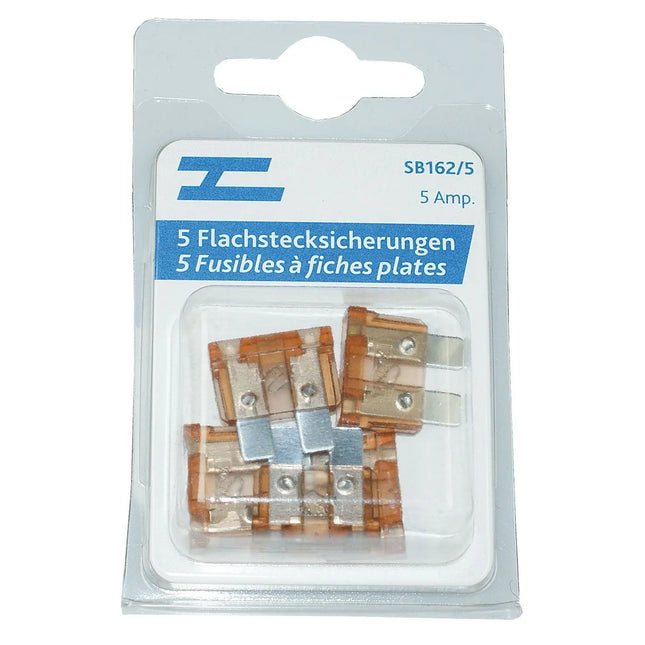 Flachstecksicherungen 5 x 5 Amp. - 1 - Stück Diverse