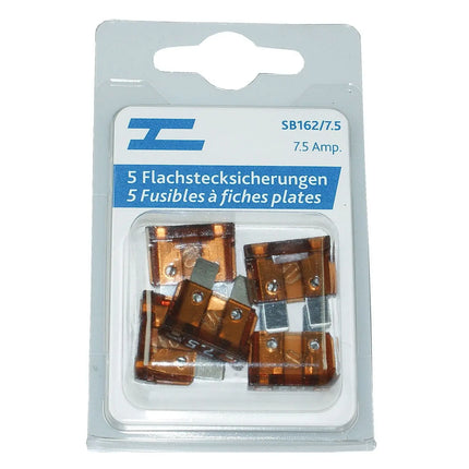 Flachstecksicherungen 5 x 7.5 Amp. - SB162/7.5 - 1 - Stück Diverse