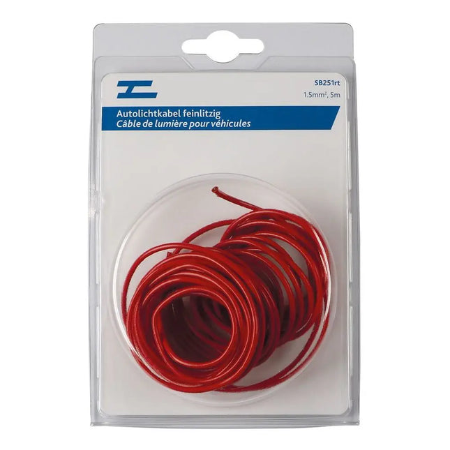 Autolichtkabel 1.5 mm2, 5m rot - 1 - Stück Diverse