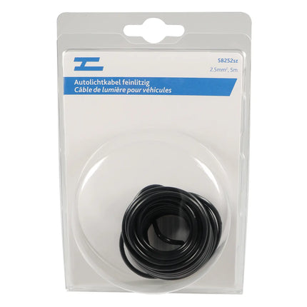 Autolichtkabel 2.5 mm2. 5m schwarz - 1 - Stück Diverse