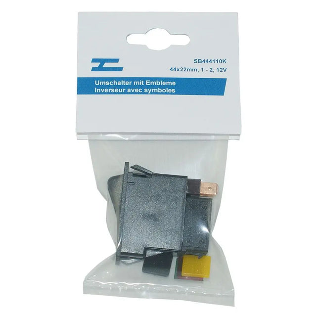 Umschalter mit Emblemen rt/ge/gn/sz 1-2 12V - 1 - Stück Diverse