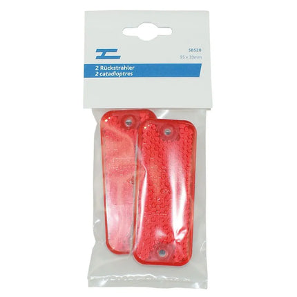 Rückstrahler 2 Stk. 37x95 mm rot - SB520 - 1 - Stück Diverse
