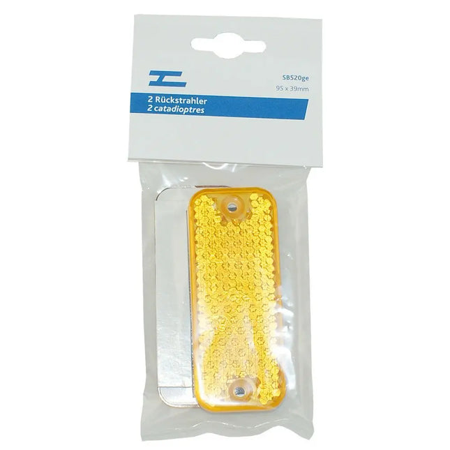 Rückstrahler 2 Stk. 37x95 mm gelb - 1 - Stück Diverse