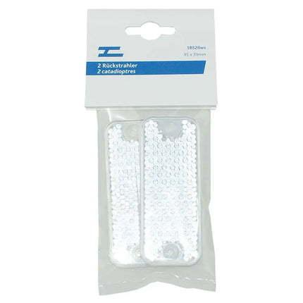 Rückstrahler 2 Stk. 37x95 mm weiss - 1 - Stück Diverse