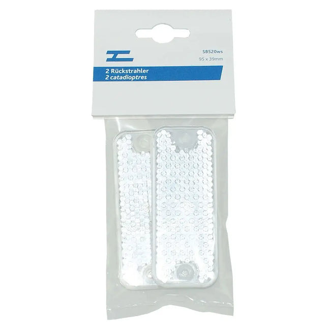 Rückstrahler 2 Stk. 37x95 mm weiss - 1 - Stück Diverse