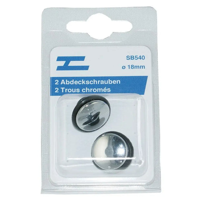 Chrom-Abdeckschrauben 2 Stk ø18mm - 1 - Stück Diverse