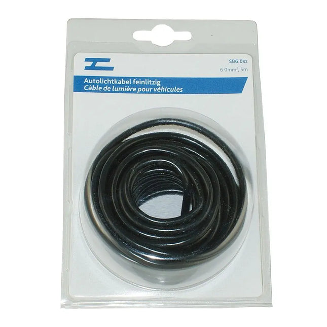 Autolichtkabel 6.0 mm2, 5m schwarz - 1 - Stück Diverse