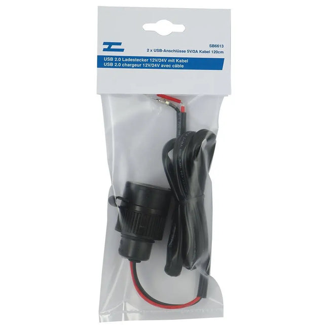 USB 2.0 Doppel-Ladedose 12V/24V mit Kabel - SB6613 - 1 - Stück Diverse