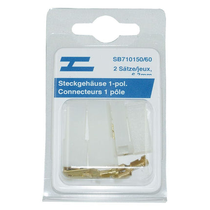 2 Steckkupplungen 1-pol. m. Kabelschuhen SB710150/60
