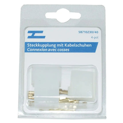 Steckkupplung 4-pol. m. Kabelschuhen - 1 - Stück Diverse
