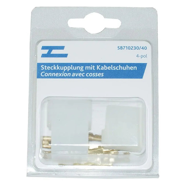 Steckkupplung 4-pol. m. Kabelschuhen - 1 - Stück Diverse