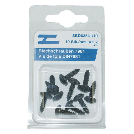 10Stk Blechschr. m. Bund DIN 7981 4.2 x 16
