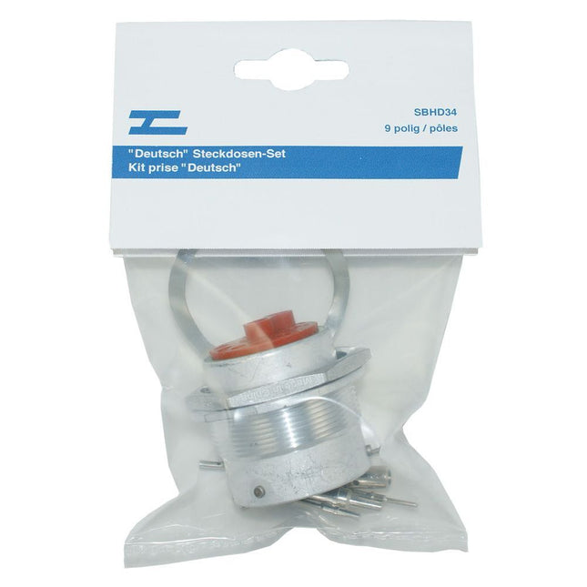 "Deutsch" - Steckdosen-Set 9-pol. inkl. Pins