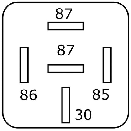 Mini-Relais 12V 40A, 0-1, 2x87
