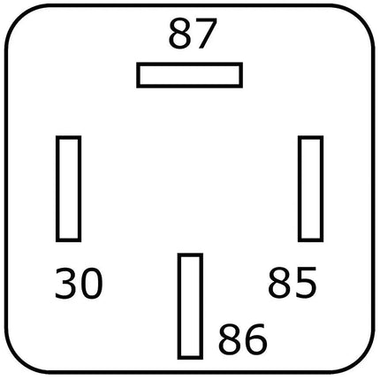 Mini-Relais 12V 30A, 30 seitlich, mit Widerstand - 1 - Stück Diverse