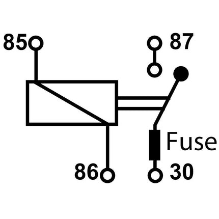 Mini-Relais 0 - 1 12 V mit Stecksicherung 30 A
