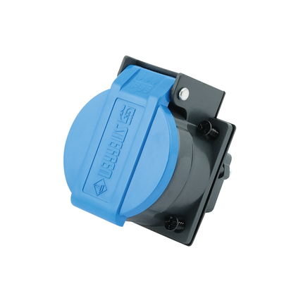 Steckdose einbau, hellblau, 1x T13, IP55