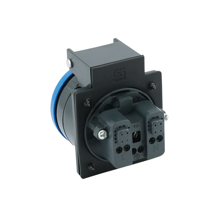 Steckdose einbau, hellblau, 1x T13, IP55