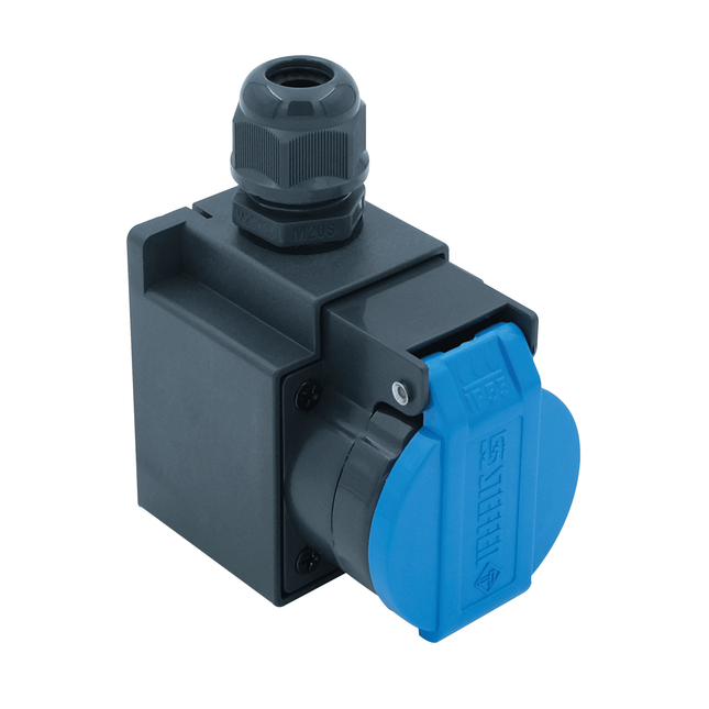 Steckdose Nass aufputz, schwarz, 1x T13, IP55 SDNAP/T13/IP55 - Hischier Auto AG