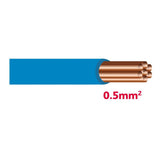Autolichtkabel 0.5 mm2 blau SGF0.5bl