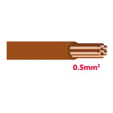 Autolichtkabel 0.5 mm2 braun SGF0.5br