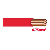 Autolichtkabel 0.75 mm2 rot SGF0.75rt