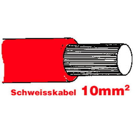 Anlasserkabel hochflexibel 10 mm rot