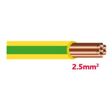 Autolichtkabel 2.5 mm2 gelb-grün Spule SGF2.5ge/gn