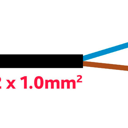 TD-Kabel 2 x 1.0 mm schwarz