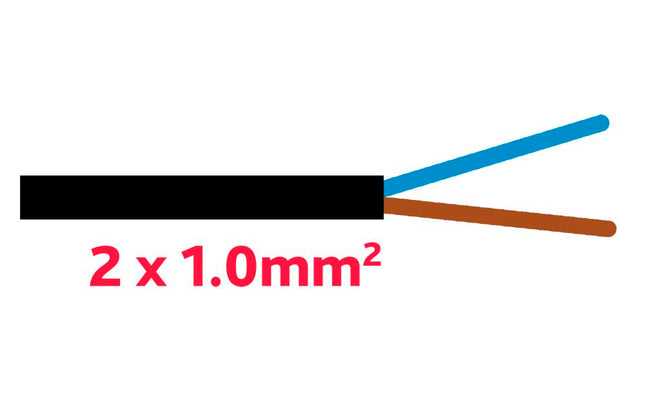 TD-Kabel 2 x 1.0 mm schwarz