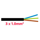 TD-Kabel 3x1.0mm schwarz SGF3x1.0