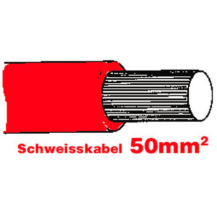 Anlasserkabel hochflexibel 50 mm rot