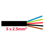Anhängerkabel 5x2.5 mm schwarz SGF5x2.5