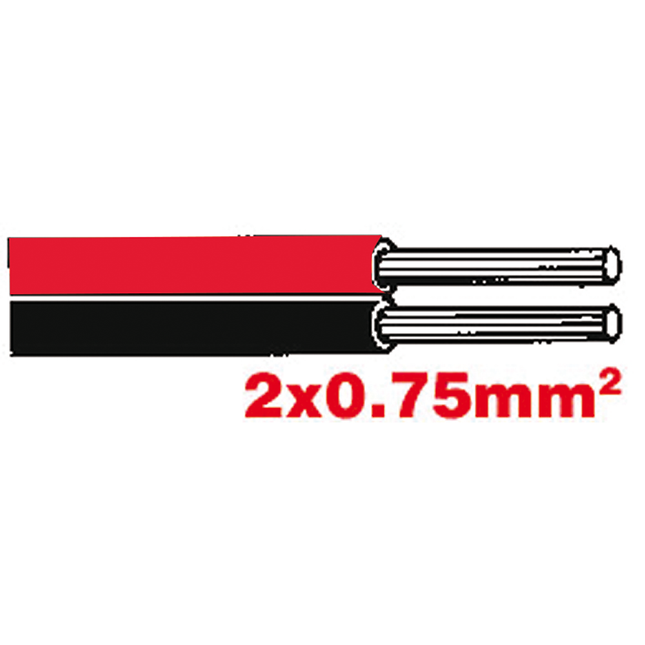 Lautsprecherkabel 2x0.75 mm sz-rt SGFYZWL2x0.75
