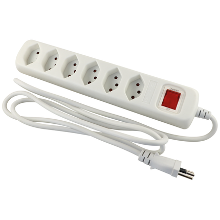 Steckerleiste 230 VAC mit 6 Steckdosen T13