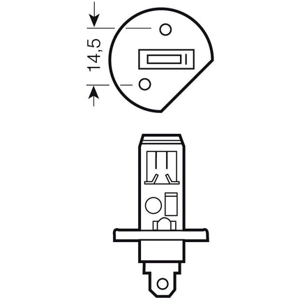 2 x Osram Glühlampen H1 12V 80W CBB 62150CBB/HCB
