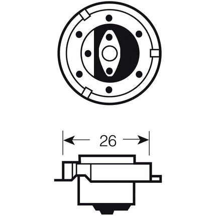 Jahn Mofa-Glühlampe P26s 6V 20W - 1363 - 1 - Stück Jahn