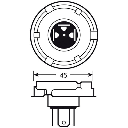 Philips Glühlampe H5 12V 45/40W P45t - 12475 - 1 - Stück Philips