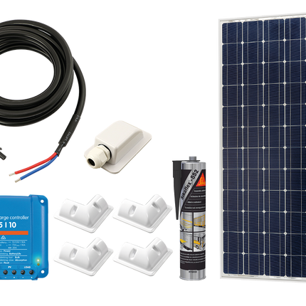 Solarenergie-Set, 12 V (24 V), 130 W, mit Bluetooth