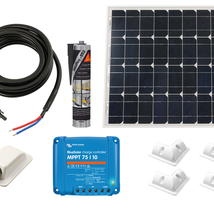 Solarenergie-Set, 12 V (24 V), 55 W, mit Bluetooth